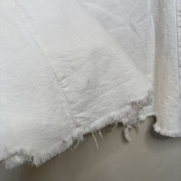 Pilcro Adi Mid Rise Frayed Relaxed Flare Jeans - Picture 7 of 13